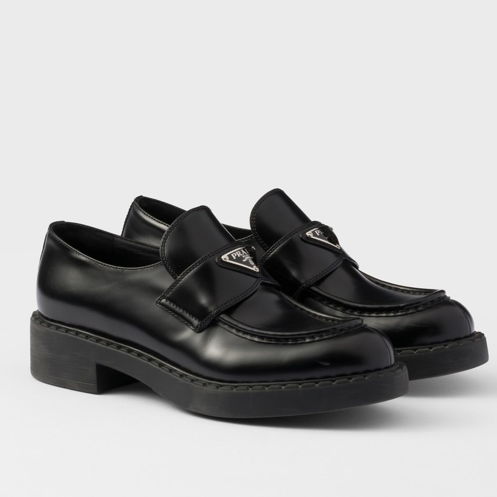 CHOCOLATE BRUSHED LEATHER LOAFERS